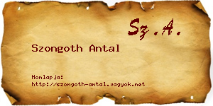 Szongoth Antal névjegykártya